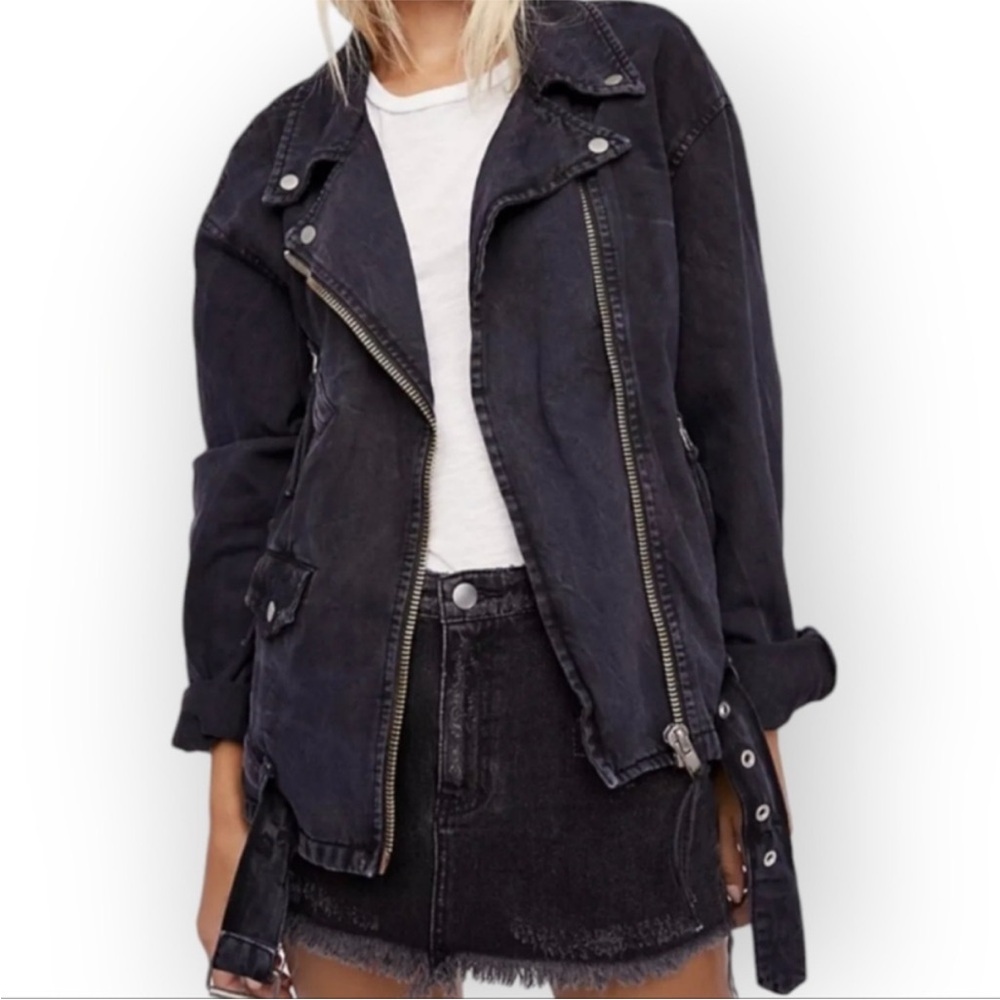 NWT Free People Rebel Knit Moto Jacket